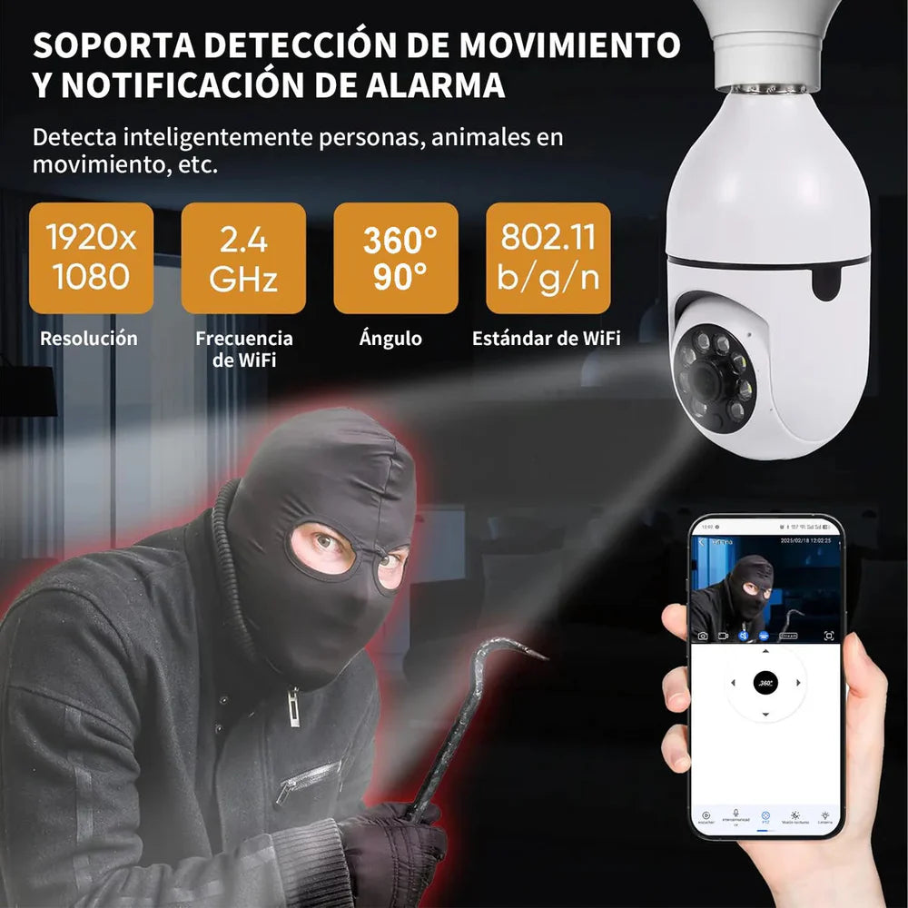 Camara Foco De Seguridad Hd Panoramica