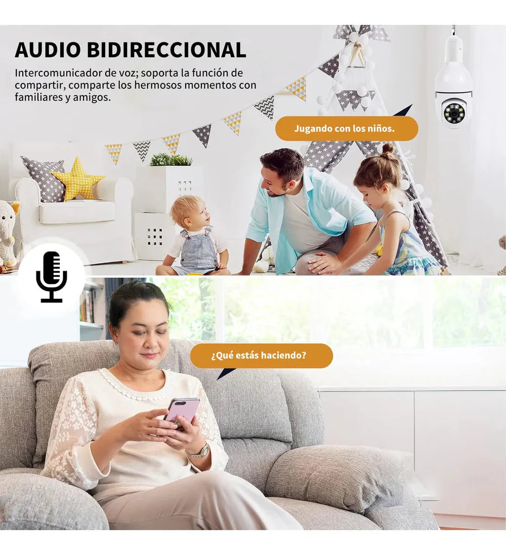 Camara Foco De Seguridad Hd Panoramica